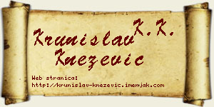 Krunislav Knežević vizit kartica